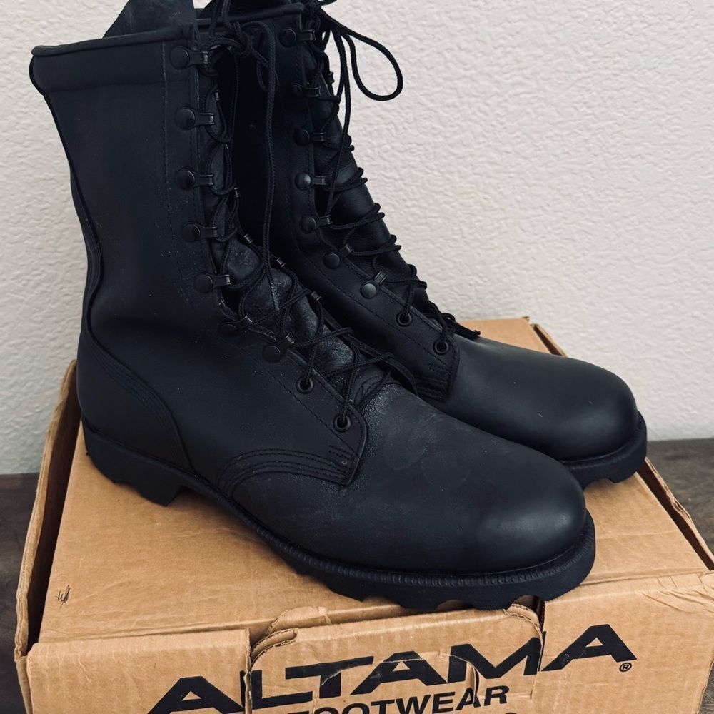 Altama Footwear Black Lace-Up Tactical Combat Boots 12